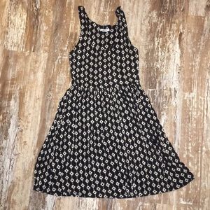 Bar III Black Ikat Skater Dress